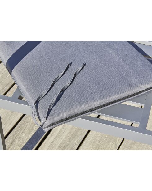 PELOSA Stapelbarer Gartensessel aus anthrazitgrauem Aluminium - 103x62x100cm