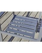 PELOSA Stapelbarer Gartensessel aus anthrazitgrauem Aluminium - 103x62x100cm