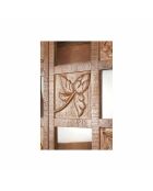 Bibliothèque sculptée 2 portes Manguier Sculture II beige - 112x45x197 cm