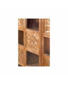 Bibliothèque sculptée 2 portes Manguier Sculture II beige - 112x45x197 cm