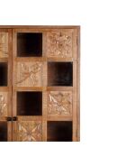 Bibliothèque sculptée 2 portes Manguier Sculture II beige - 112x45x197 cm