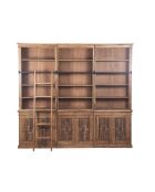 Pleiade IV massieve acacia ladderboekenkast bruin - 258x45x235 cm