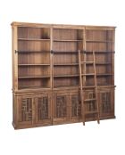 Pleiade IV massieve acacia ladderboekenkast bruin - 258x45x235 cm