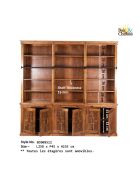 Pleiade IV massieve acacia ladderboekenkast bruin - 258x45x235 cm