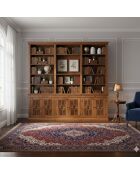 Pleiade IV massieve acacia ladderboekenkast bruin - 258x45x235 cm