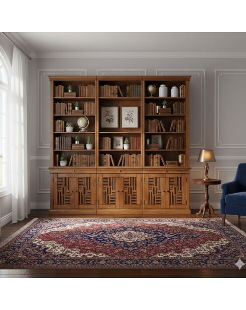 Pleiade IV massieve acacia ladderboekenkast bruin - 258x45x235 cm