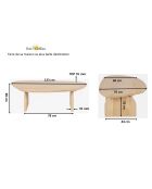 Beige salontafel Ariel II - 124x70x38 cm