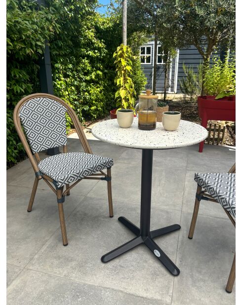 BISTRO Gartenset für 2 Personen, schwarz-weiß