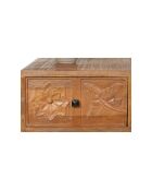 Uitgesneden salontafel 1 lade, 1 nis Manguier Sculture II bruin - 118x60x47 cm