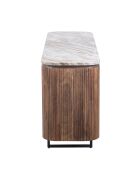 4-türiges Sideboard mit Marmorplatte Manguier Kfir III braun - 160x40x75 cm