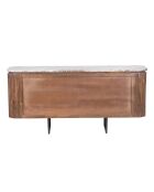 4-türiges Sideboard mit Marmorplatte Manguier Kfir III braun - 160x40x75 cm