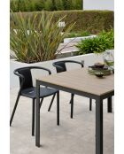 BOSTON Gartenset für 4 Personen schwarz/braun