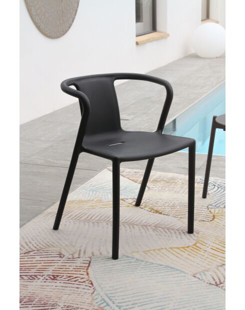 BOSTON Gartenset für 4 Personen schwarz/braun