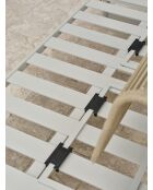 Mueble de jardín de esquina IRUN de 6 plazas en cuerda tejida y aluminio gris