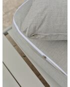 Mueble de jardín de esquina IRUN de 6 plazas en cuerda tejida y aluminio gris