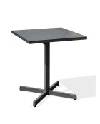 LOUISE Gartensäulentisch mit anthrazitgrauer Klappschale - 70x70x74 cm