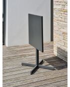 LOUISE Gartensäulentisch mit anthrazitgrauer Klappschale - 70x70x74 cm