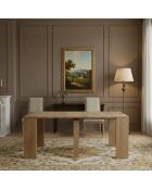 Console extensible naturelle Acacia Katan II nature/multicolore - 90x45x76 cm