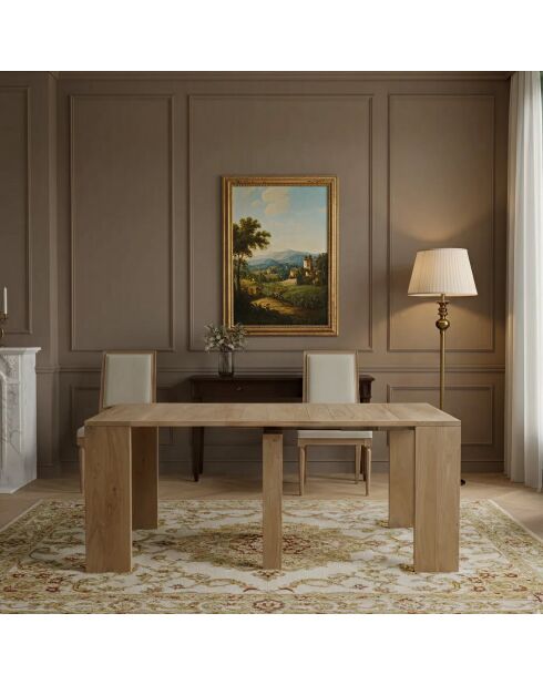 Console extensible naturelle Acacia Katan II nature/multicolore - 90x45x76 cm