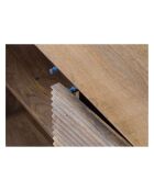 Laag dressoir gesneden hout 3P geometrisch patroon Manguier Maglan II beige - 170x45x80 cm