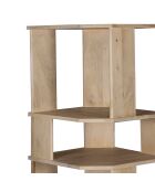 Natürlich strukturiertes Bücherregal - Mangoholz - Aranyabeige - 46x46x178 cm