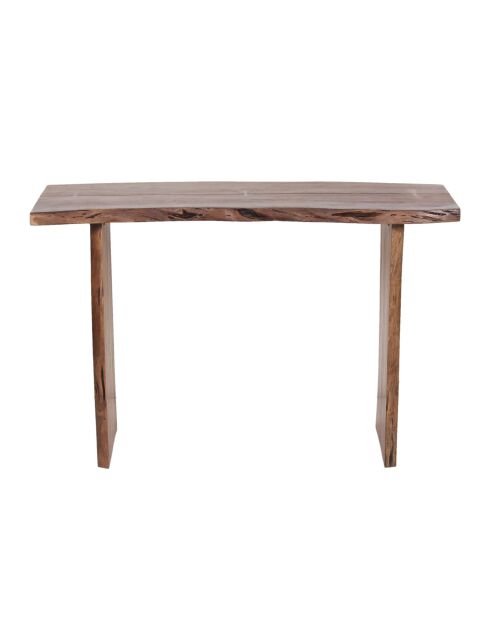 Console a bord naturel Acacia Sansur marron - 117x41x76 cm