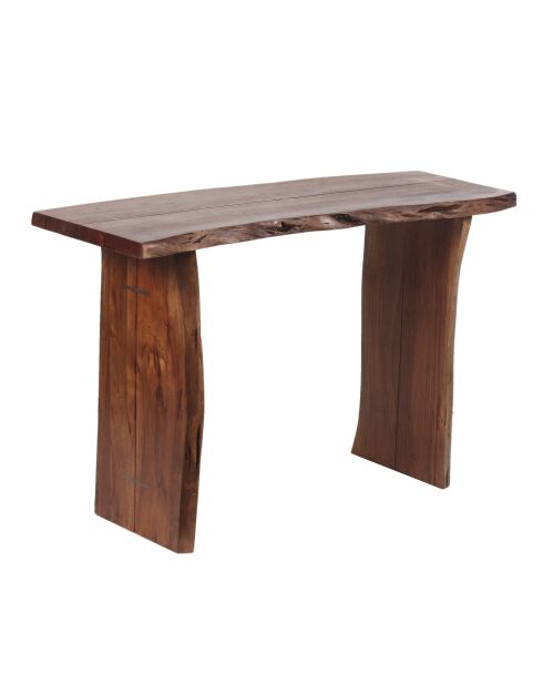 Console a bord naturel Acacia Sansur marron - 117x41x76 cm