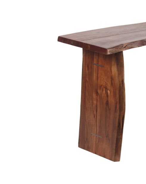 Console a bord naturel Acacia Sansur marron - 117x41x76 cm