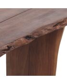 Console a bord naturel Acacia Sansur marron - 117x41x76 cm