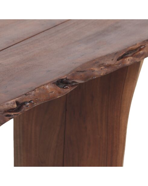 Console a bord naturel Acacia Sansur marron - 117x41x76 cm