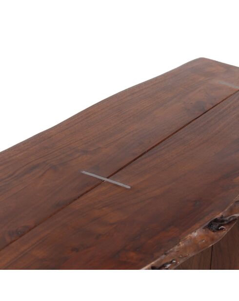 Console a bord naturel Acacia Sansur marron - 117x41x76 cm