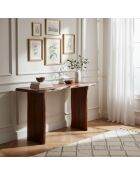 Console a bord naturel Acacia Sansur marron - 117x41x76 cm