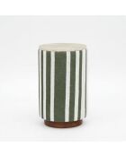 Tavolino verde, piano in marmo verde Manara - 30x30x52 cm