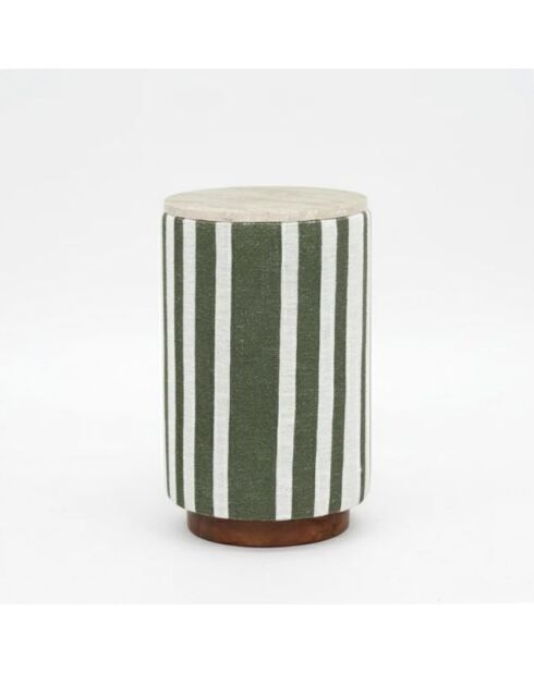 Tavolino verde, piano in marmo verde Manara - 30x30x52 cm