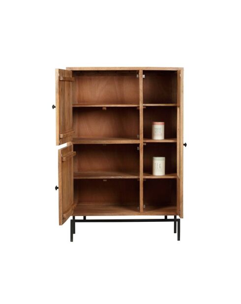 Manguier Sculture II beige dressoir met 3 deuren, hoog, 90x40x135 cm