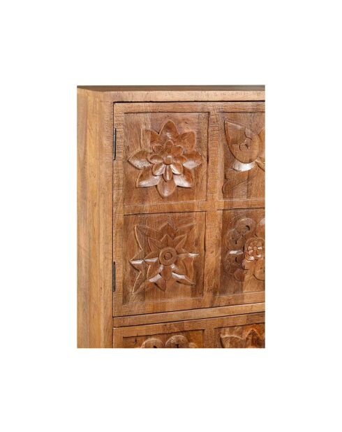 Manguier Sculture II beige dressoir met 3 deuren, hoog, 90x40x135 cm