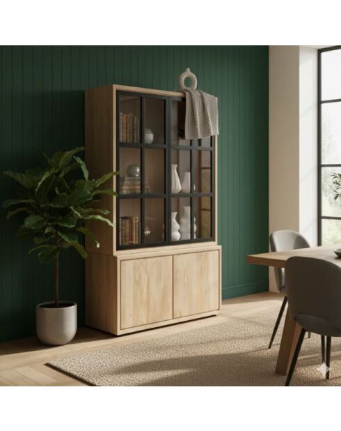 Vitrine 2x2 Türen Ariel II beige - 100x45x200 cm