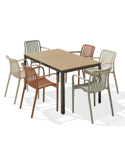 BOSTON Gartenset für 6 Personen, mehrfarbig