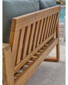 ARACAJU Gartenlounge für 4 Personen aus braunem und olivgrünem Akazienholz