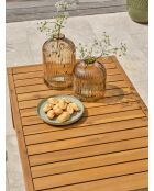 ARACAJU Gartenlounge für 4 Personen aus braunem und olivgrünem Akazienholz