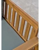 ARACAJU Gartenlounge für 4 Personen aus braunem und olivgrünem Akazienholz