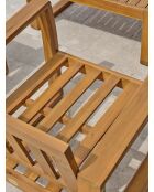 ARACAJU Gartenlounge für 4 Personen aus braunem und olivgrünem Akazienholz