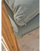 ARACAJU Gartenlounge für 4 Personen aus braunem und olivgrünem Akazienholz