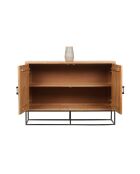 Credenza con 2 ante scolpite Manguier Solaris II beige - 120x42x85 cm