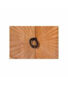 Credenza con 2 ante scolpite Manguier Solaris II beige - 120x42x85 cm