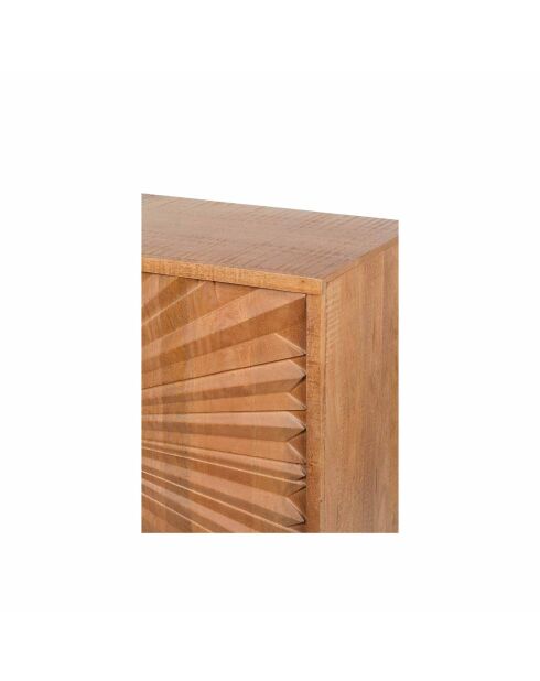 Credenza con 2 ante scolpite Manguier Solaris II beige - 120x42x85 cm