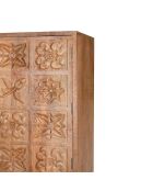 Armoire sculptée 2 portes Manguier Sculture II beige - 112x48x180 cm