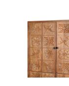 Armoire sculptée 2 portes Manguier Sculture II beige - 112x48x180 cm