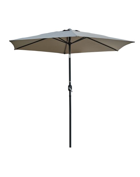 MARBELLA Regenschirm mit Griff Anthrazitgrau und Khaki - 138x14x14cm