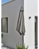 Parasol MARBELLA à manivelle gris anthracite et Kaki - 138x14x14cm